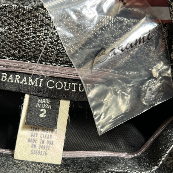 Barami Couture vintage faux snakeskin metallic pencil skirt, NWT, size 2 - Picture 9 of 13
